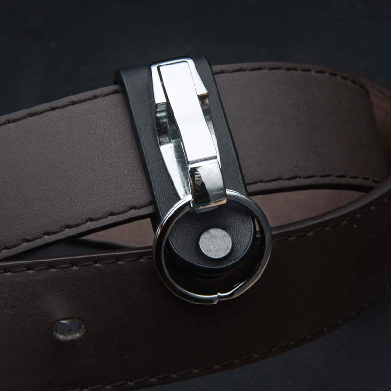 Liangery Keychain for Men, Belt Keychain Leather Belt Loop Key Holder Belt Key Chain Clips with Detachable Keyring for Men - Image 5